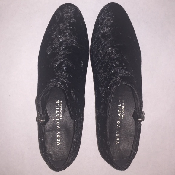 Crush Velvet/ velour ankle Booties - Picture 2 of 8